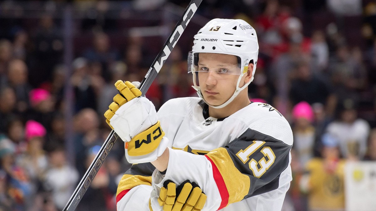 Jakub Demek v drese Vegas Golden Knights.