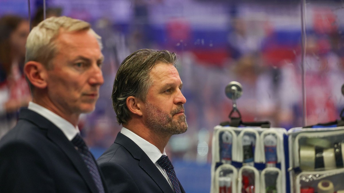 Róbert Petrovický v zápase Slovensko - Lotyšsko v skupine B na MS v hokeji 2024.