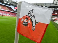 Zástavka s logom nemeckého klubu 1. FC Kolín.