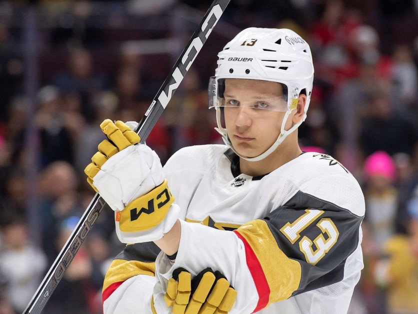 Jakub Demek v drese Vegas Golden Knights.