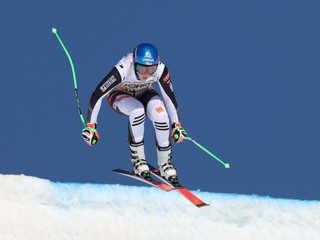 Petra Vlhová počas zjazdu.