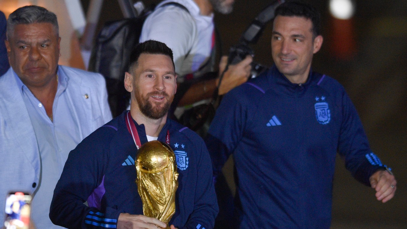 Lionel Messi po prílete do Argentíny.