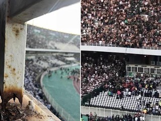 Pád tribúny v Alžírsku. 