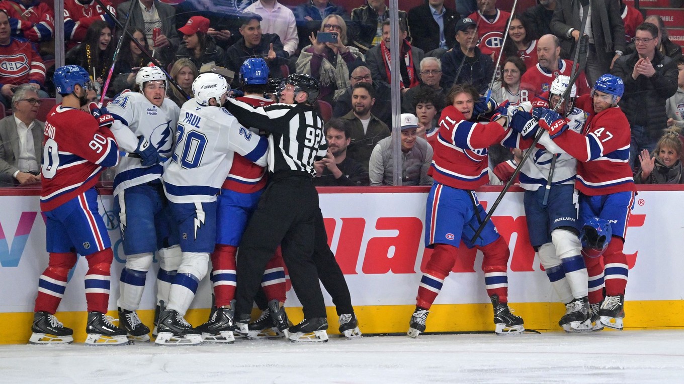 Šarvátky v zápase Montreal - Tampa