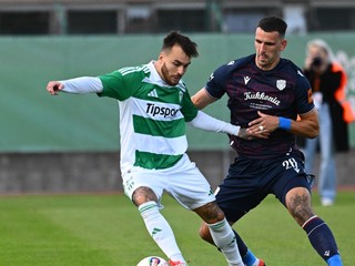 Zľava Tomáš Smejkal zo Skalice a Filip Blažek z Dunajskej Stredy počas