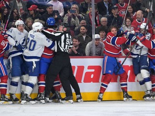 Šarvátky v zápase Montreal - Tampa