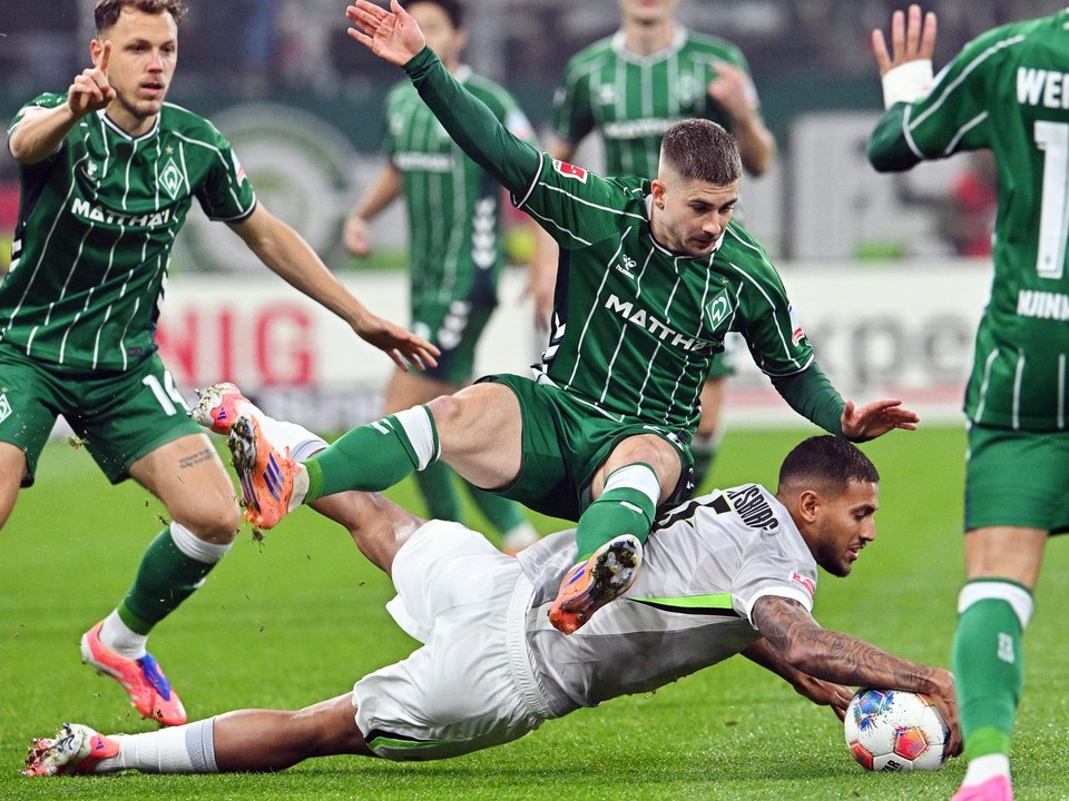 Momentka zo zápasu Werder Brémy - VfL Wolfsburg 