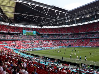 Štadión Wembley počas EURO 2020.
