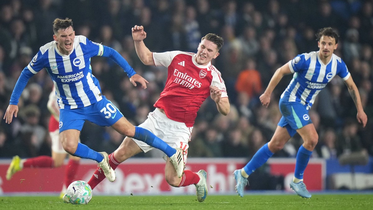 Momentka zo zápasu Brighton - Arsenal.