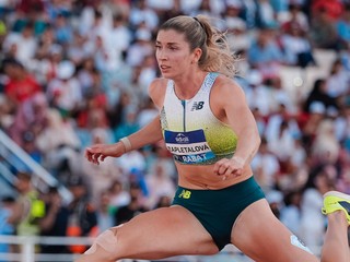 Emma Zapletalová počas Diamantovej ligy v Rabate. 
