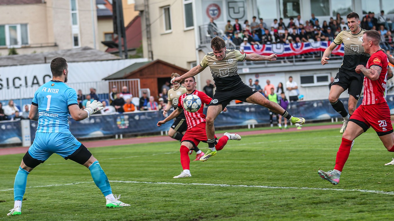Momentka zo zápasu Slávia TU Košice - Inter Bratislava. 