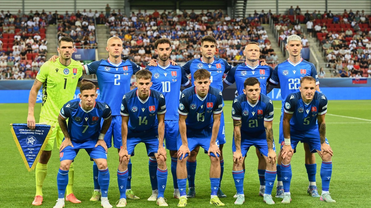 Tím Slovenska pred zápasom Slovensko - Taliansko na EURO U21 2025.