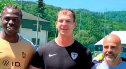 Marek Teplán na tréningu Francúzska U21. 