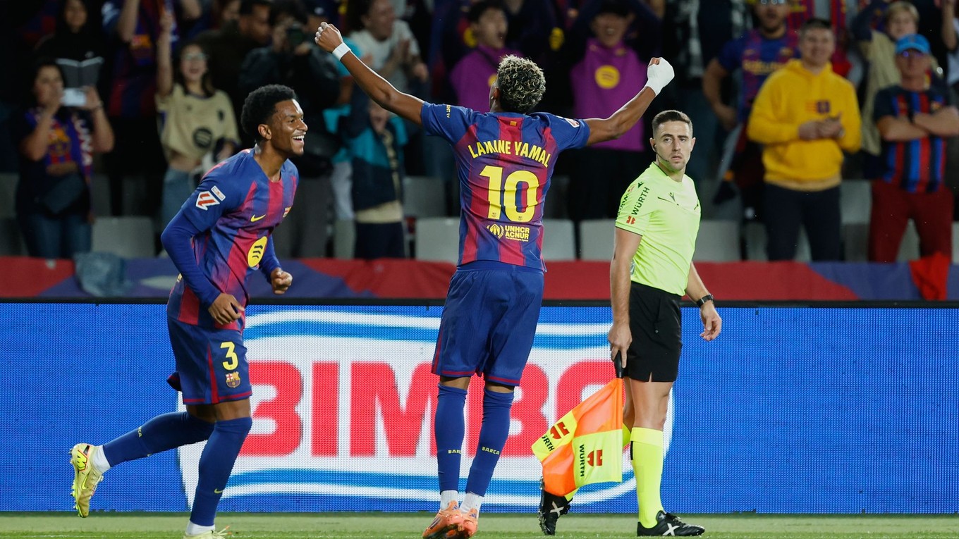 Lamine Yamal oslavuje gól.