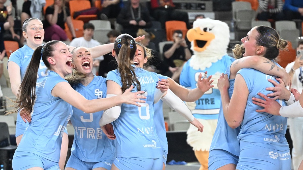 Na snímke volejbalistky VK Slovan Bratislava.