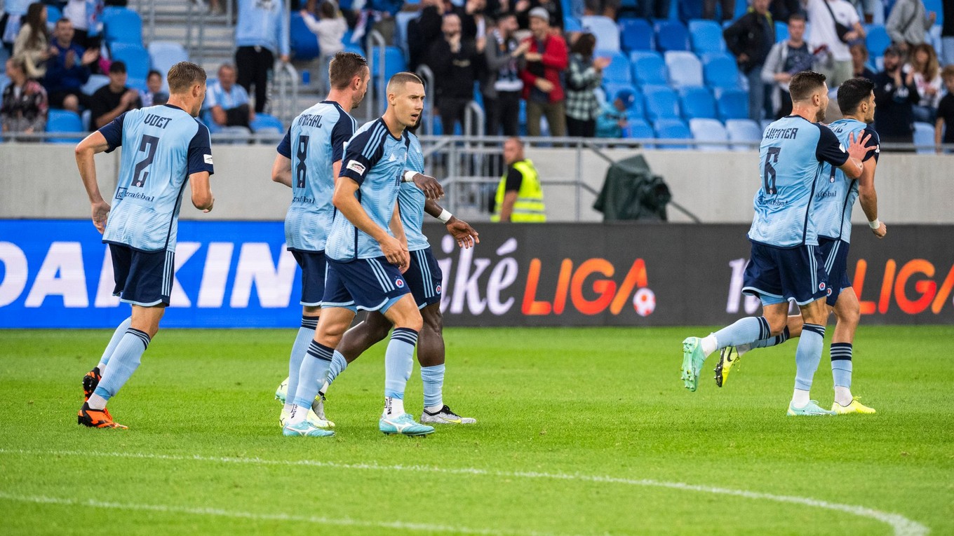 Futbalisti ŠK Slovan Bratislava.