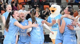 Na snímke volejbalistky VK Slovan Bratislava.