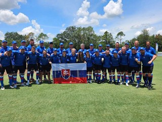 Slovenskí reprezentanti vo footgolfe. 