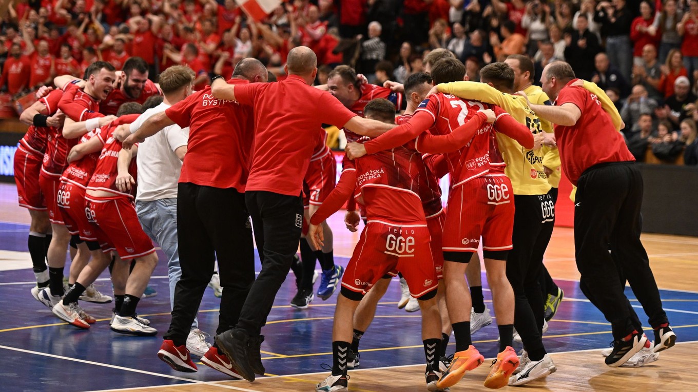 Radosť hráčov Považskej Bystrice.