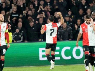 Futbalisti Feyenoordu Rotterdam.