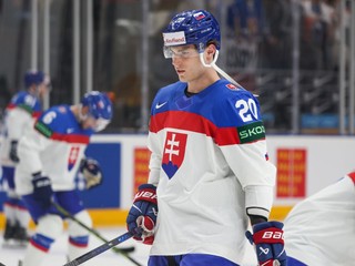 Juraj Slafkovský pred zápasom Slovensko - Kanada vo štvrťfinále MS v hokeji 2024.