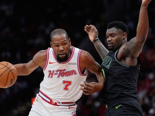 Kevin Durant (7) v drese Houstonu.