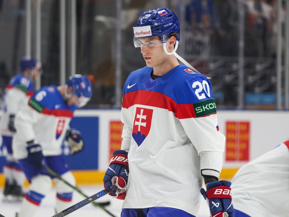 Juraj Slafkovský pred zápasom Slovensko - Kanada vo štvrťfinále MS v hokeji 2024.