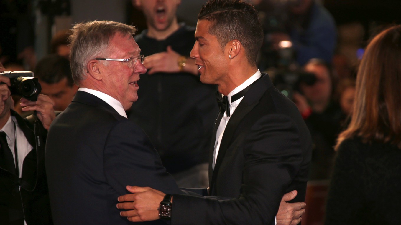 Sir Alex Ferguson (vľavo) a Cristiano Ronaldo. 