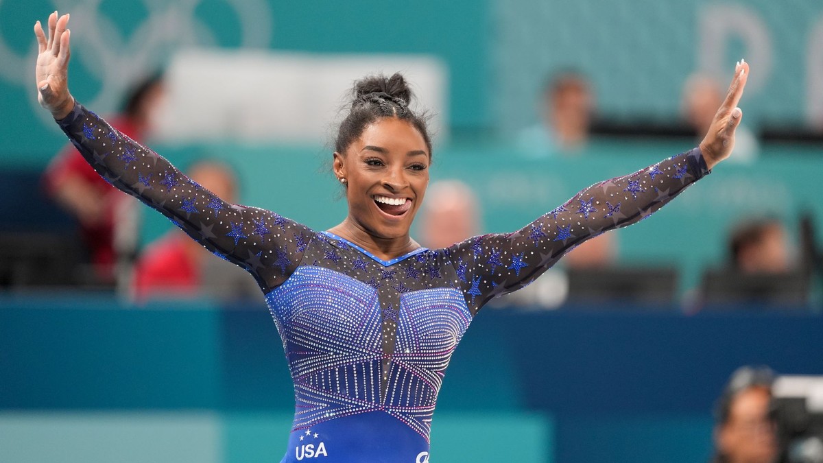 Simone Bilesová na OH 2024 v Paríži.