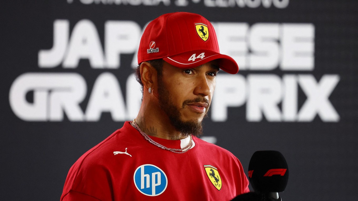 Lewis Hamilton pred Veľkou cenou Japonska 2025.