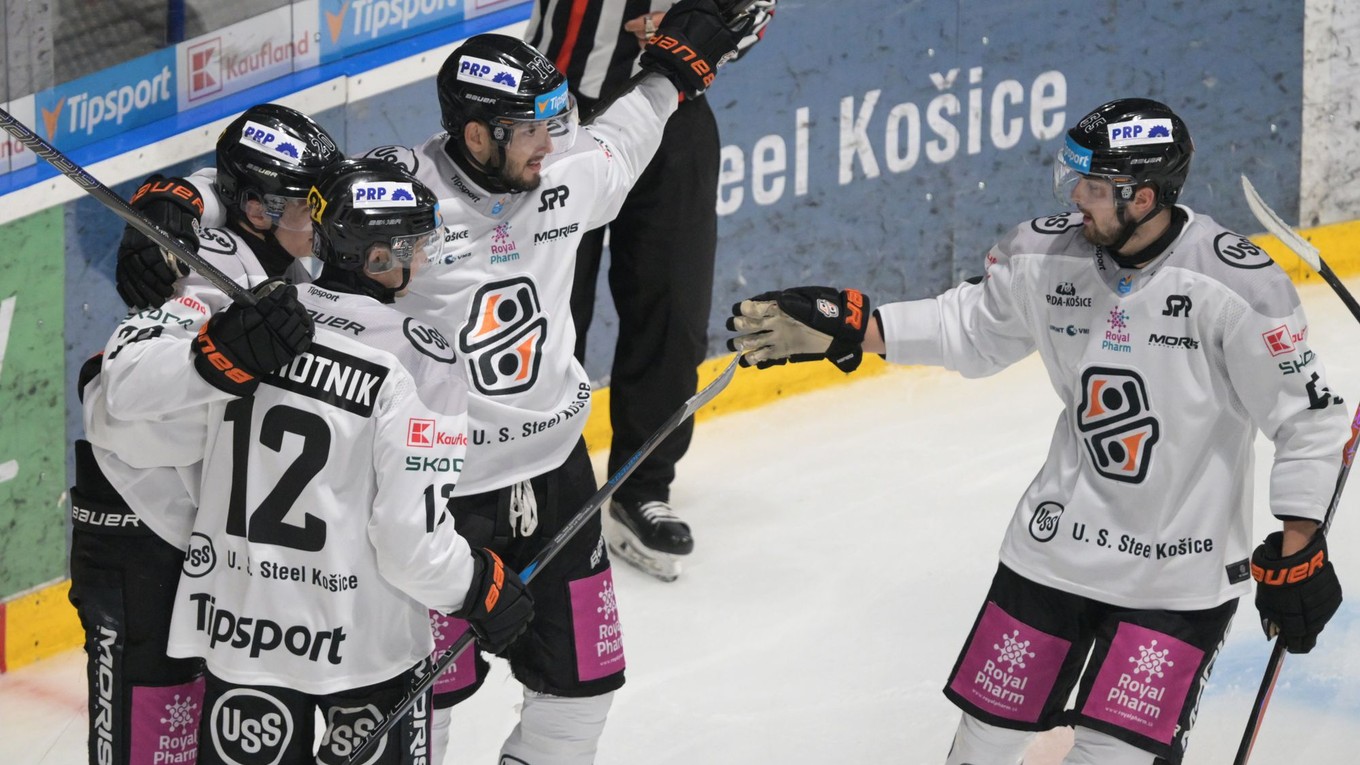 Gólová radosť hráčov Košíc