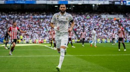 Francúzsky útočník Karim Benzema v drese Realu Madrid. 