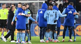 Hráči Slovana sa radujú z gólu