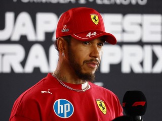 Lewis Hamilton pred Veľkou cenou Japonska 2025.