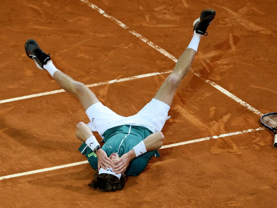 Andrej Rubľov vo finále turnaja ATP Madrid 2024