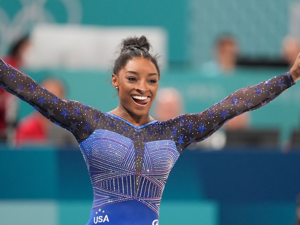 Simone Bilesová na OH 2024 v Paríži.