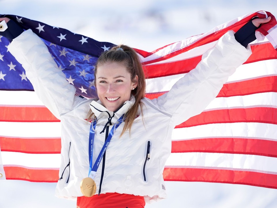 Mikaela Shiffrinová sa teší zo zlatej medaily v slalome na ZOH 2026
