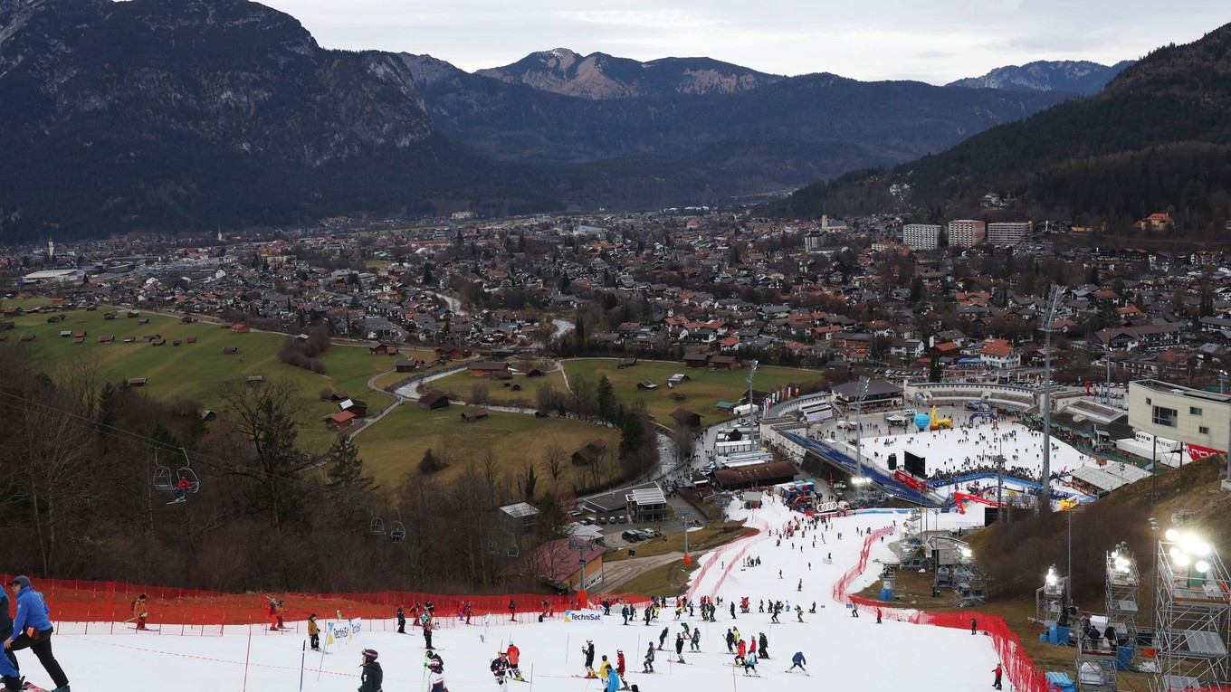 Lyžiarske stredisko Garmisch-Partenkirchen.