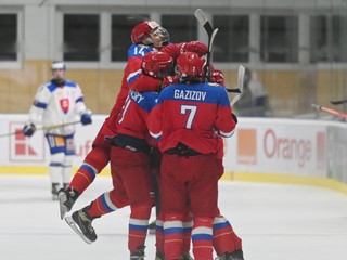 Ruskí hokejisti na turnaji Hlinka Gretzky Cup 2021.