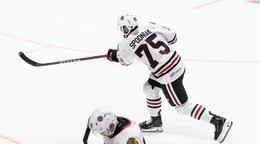 Matúš Spodniak v drese Rockford IceHogs.