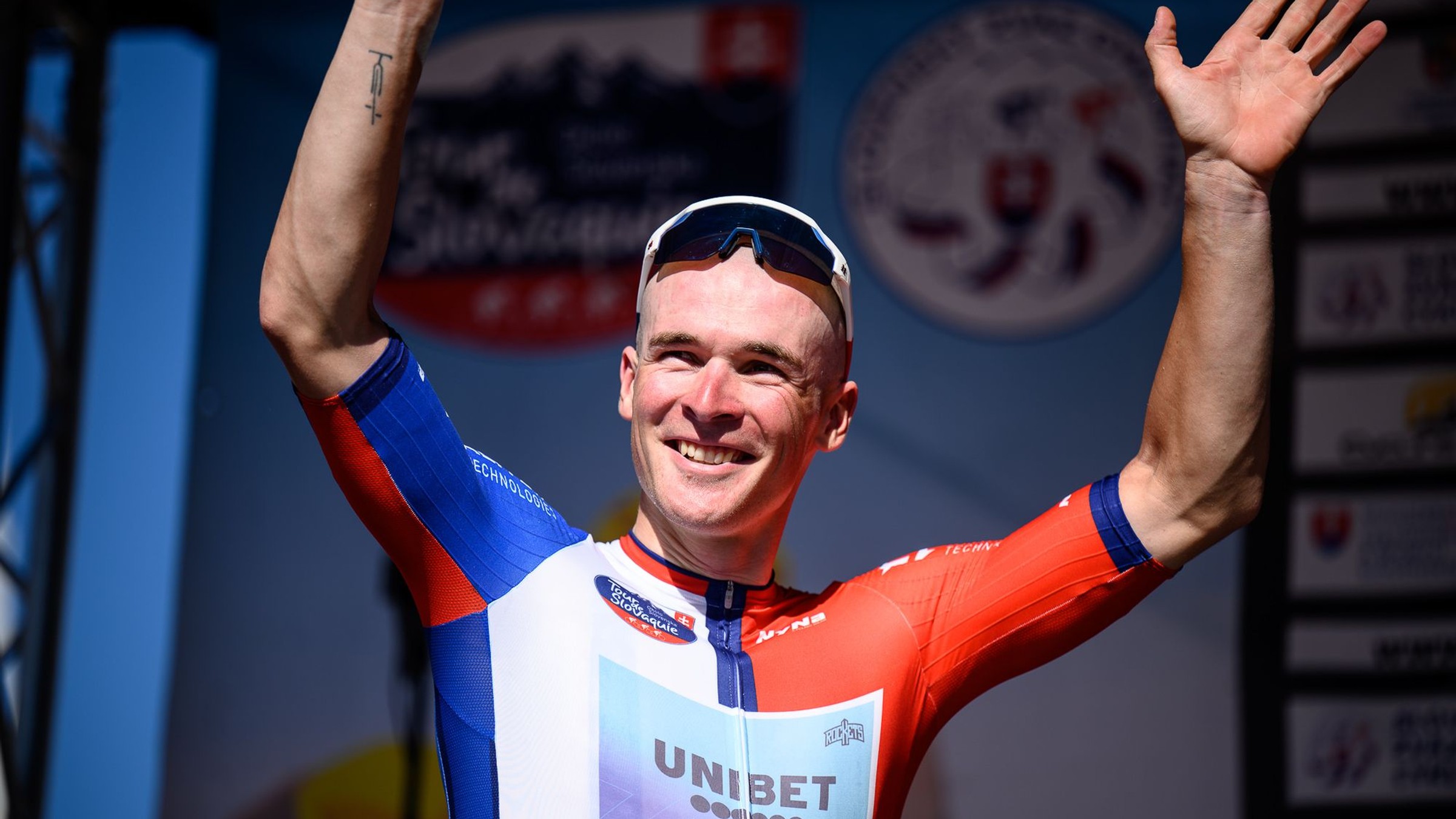 Lukáš Kubiš počas pretekov Okolo Slovenska 2025.