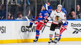 Adam Sýkora oslavuje prvý gól v NHL