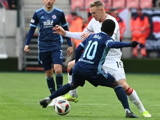 Momentka zo zápasu FC Spartak Trnava - ŠK Slovan Bratislava.