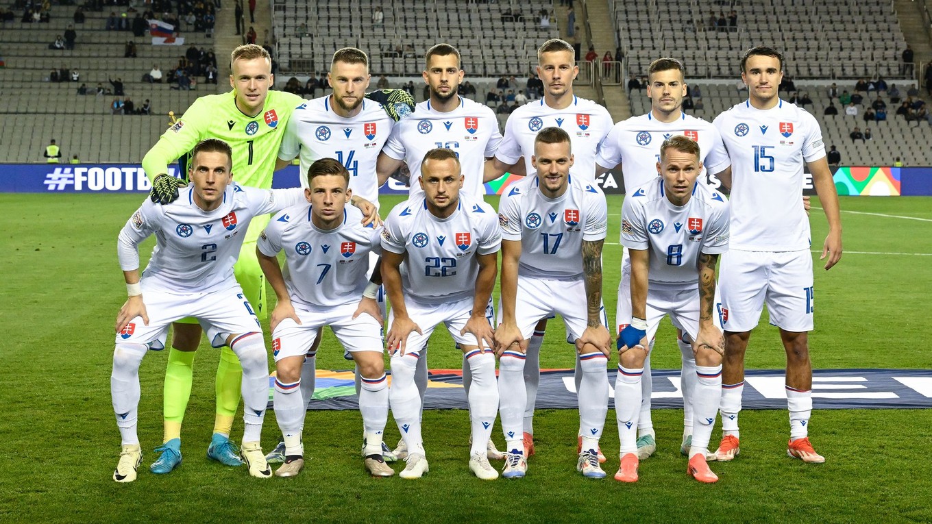 Slovenskí futbalisti pred zápasom Azerbajdžan - Slovensko v skupine 1 C-divízie Ligy národov.