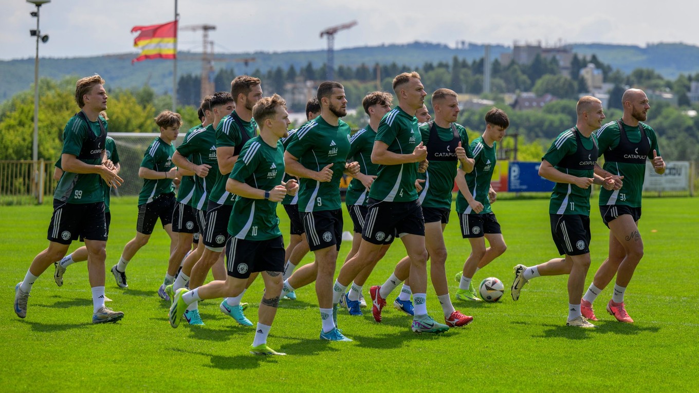 hráči 1. FC Tatran Prešov počas tréningu