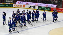 Hráči Slovenska po prípravnom zápase pred MS 2024 v hokeji Slovensko - Česko.