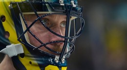 Brankár Jacob Markström v zápase Slovensko - Švédsko na ZOH 2026.