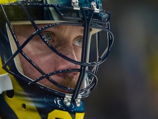 Brankár Jacob Markström v zápase Slovensko - Švédsko na ZOH 2026.