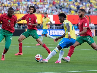 Vinicius Junior (7) v zápase Brazília - Maroko na MS vo futbale 2026.