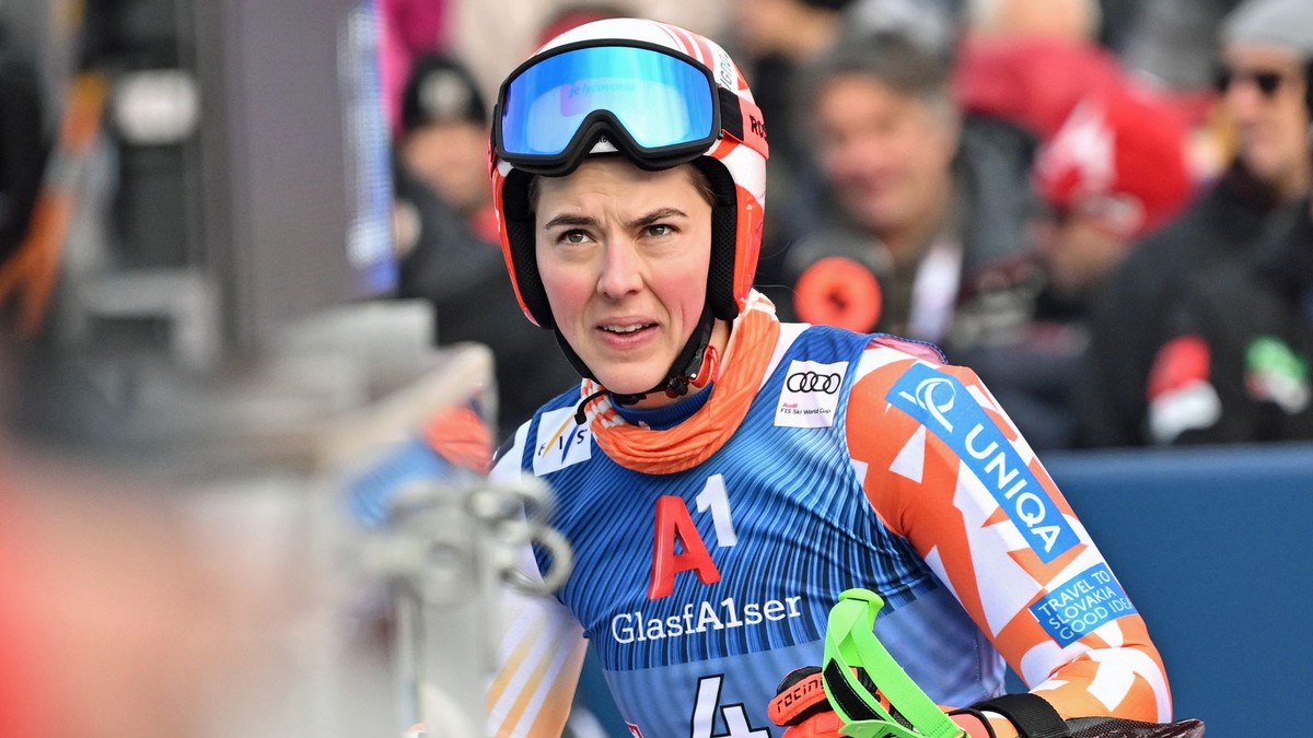 Petra Vlhová v obrovskom slalome v Lienzi. 